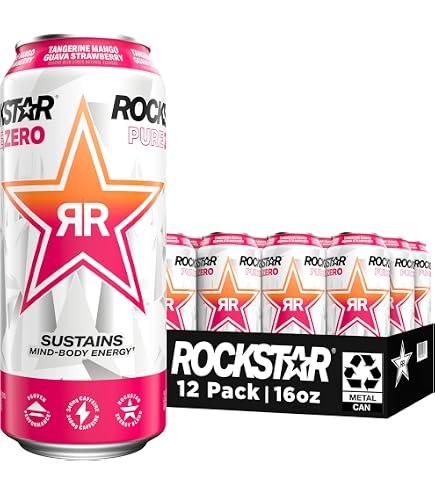 Amazon.com : Rockstar Pure Zero Energy Drink, Fruit Punch, 0 Sugar